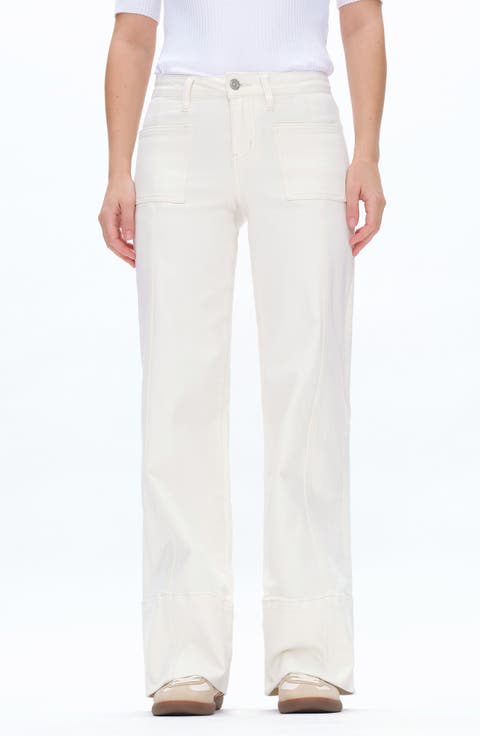 Katia Patch Pocket Wide Leg Jeans (Starlight)