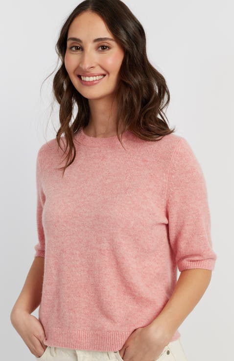 Cloud Cashmere Short Sleeve Sweater Tee