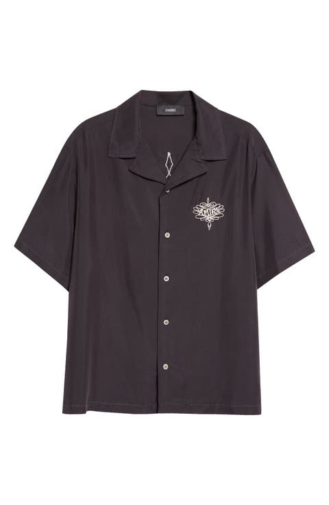 Oversize Lasso Embroidered Camp Shirt