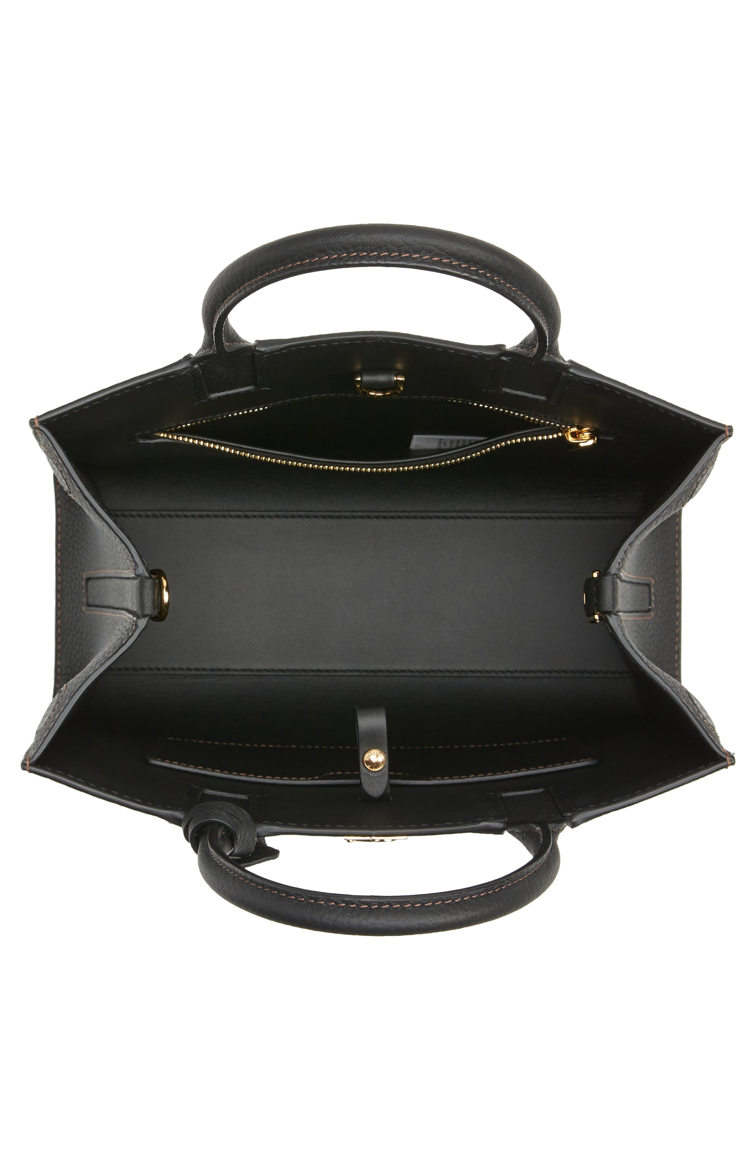 Burberry Mini TB Leather Tote, Alternate, color, 