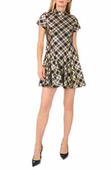Plaid Short Sleeve Minidress
