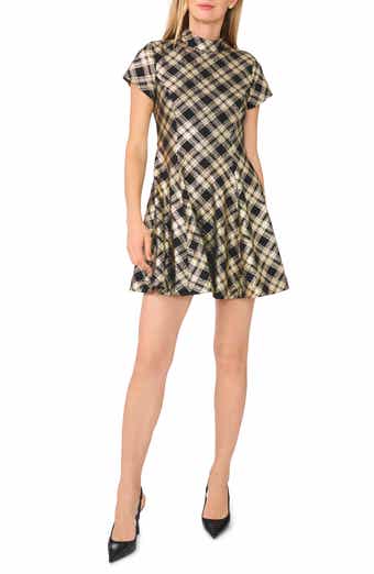 Plaid Short Sleeve Minidress