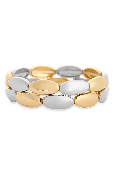 Two-Tone Stretch Bracelet