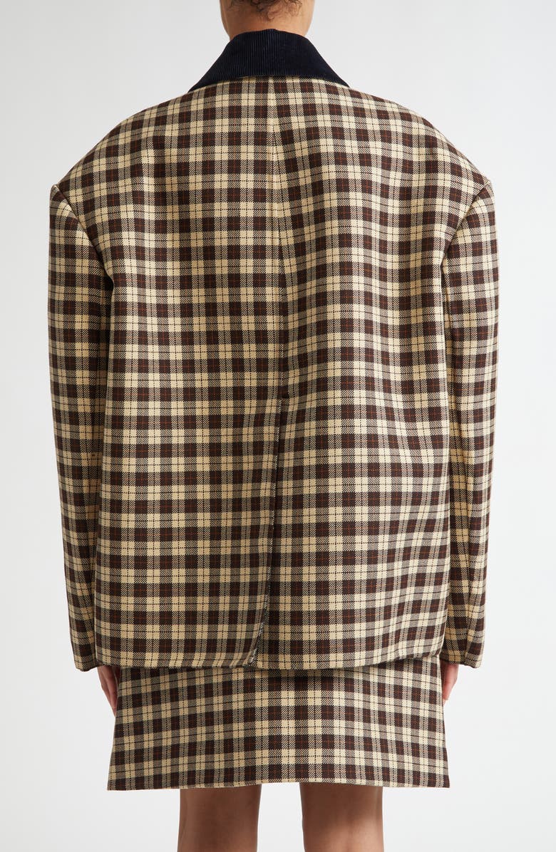 Meryll Rogge Check Wool & Silk Double Face Jacket, Alternate, color,