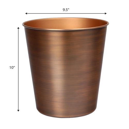Happimess Nolan Modern Classic Smooth Steel 2-gallon Wastebasket