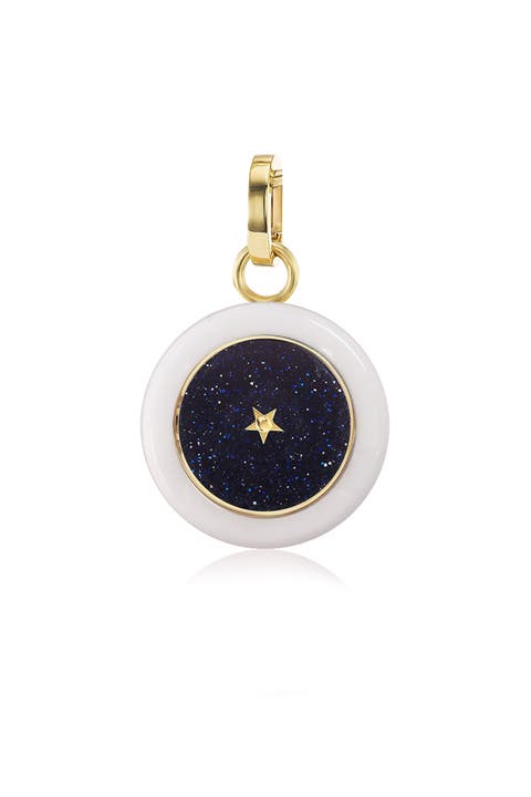 Carpe Diem White Ceramic Charm with Aventurine Dial