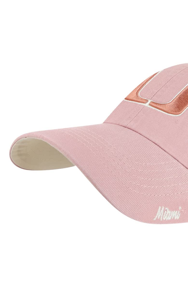 '47 Women's '47 Light Pink Miami Hurricanes Dusty Miata Clean Up Adjustable Hat, Alternate, color,