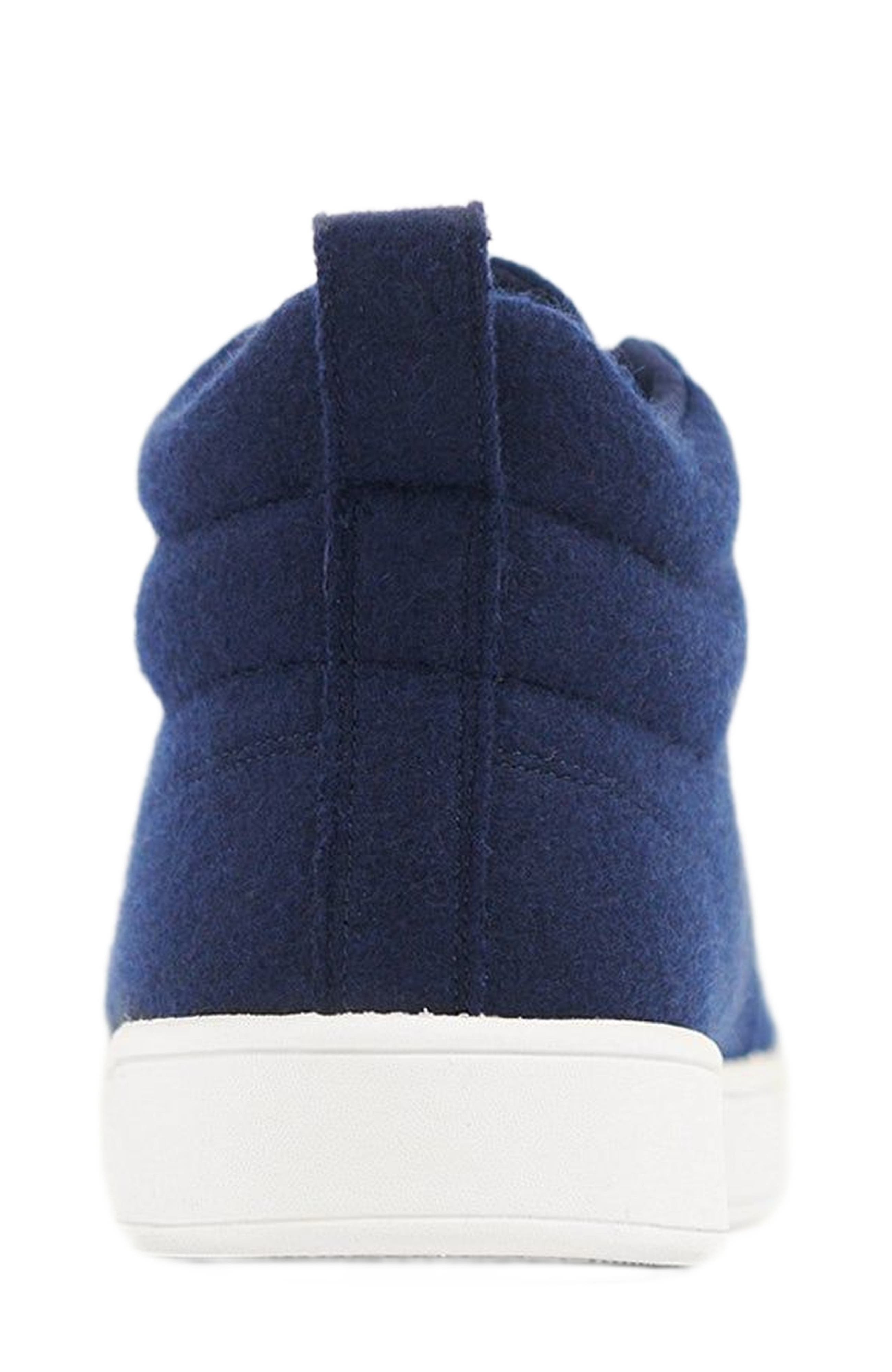 Cashmere High-Top Sneakers, Alternate, color, navy
