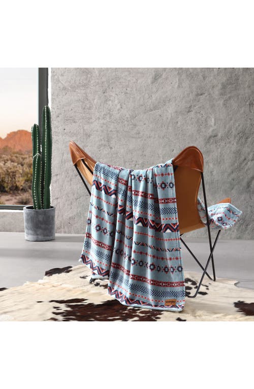Wrangler Diamond Trail Throw Blanket In Blue