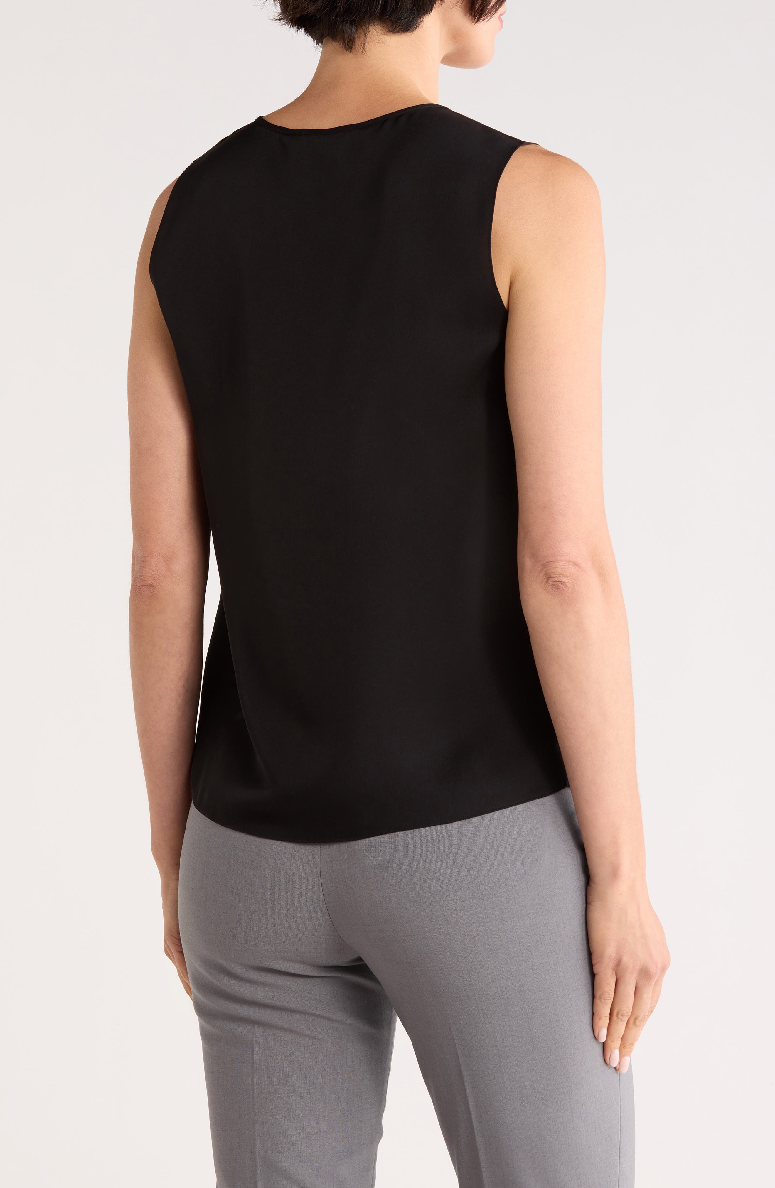 Split Neck Silk Shell - image 2