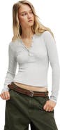 Cotton On Women's Ryan Henley Long Sleeve