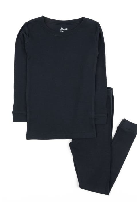 Kids Two-Piece Solid Cotton Matching Family Pajamas (Toddler, Little Kid & Big Kid)