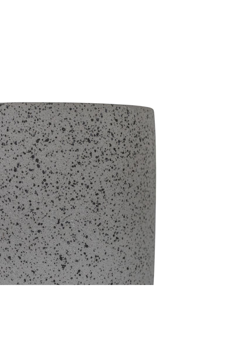 Textured Black Stoneware Planter, Alternate, color, Black