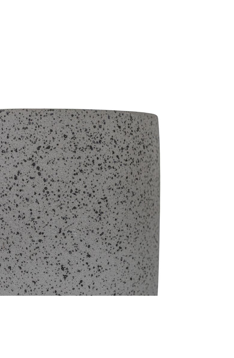 Foreside Home and Garden Textured Black Stoneware Planter, Alternate, color, Black