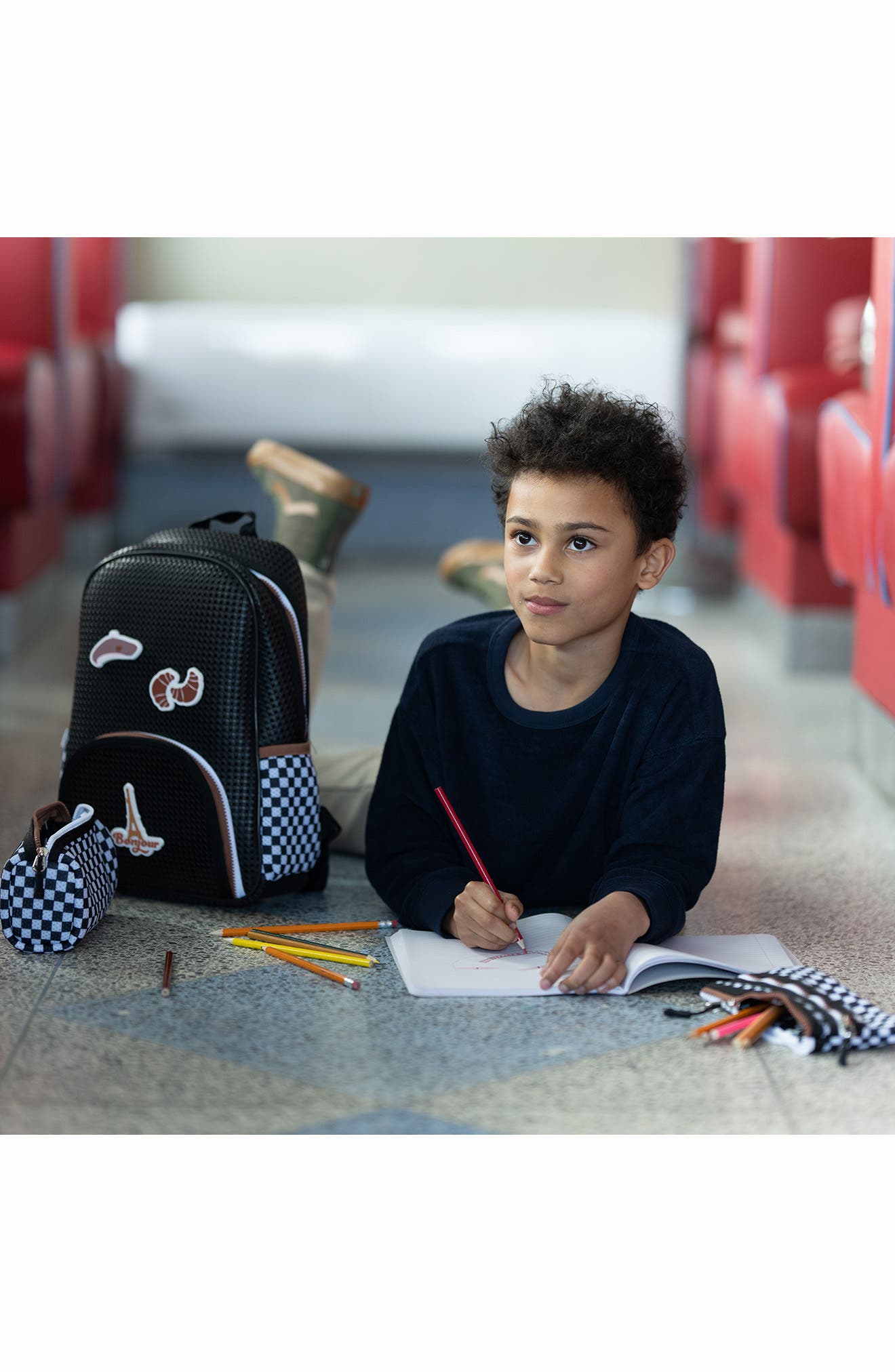 Light+Nine Checkered Starter Backpack, Alternate, color, 