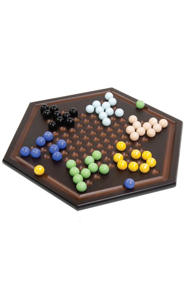 Merchant Ambassador Craftsman Deluxe Chinese Checkers Game Set, Alternate, color, Multicolored