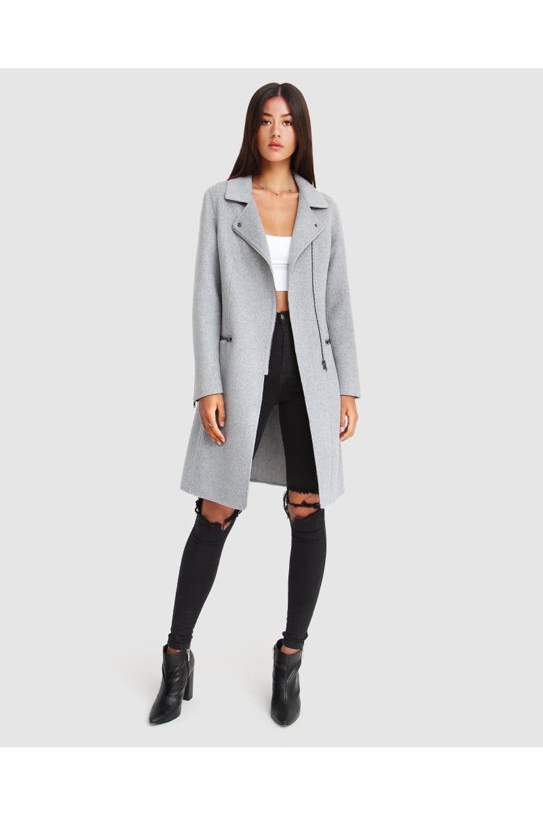 Last Chance Wool Blend Coat, Main, color, GREY MARL