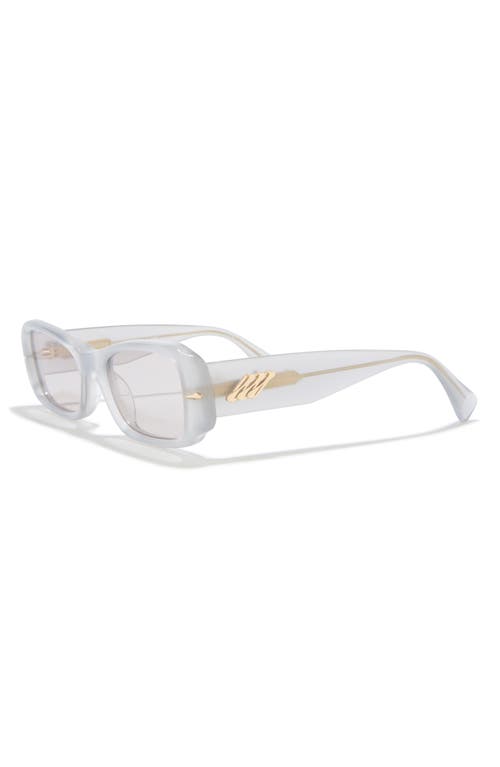 Le Specs 54mm Numero Cuatro Rectangular Sunglasses In White