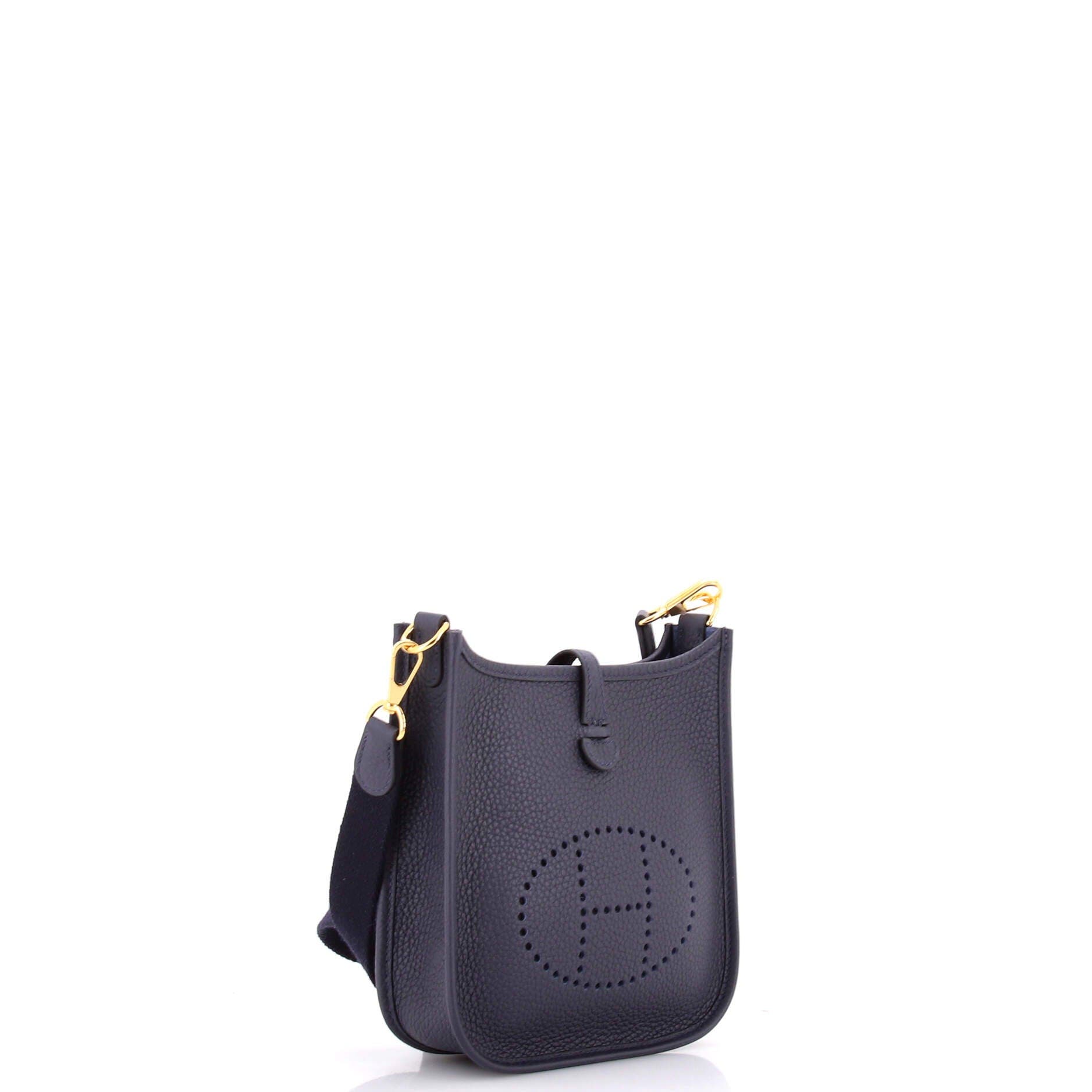 Pre-Owned Hermes Evelyne Bag Gen III Clemence TPM, Alternate, color, Bleu Nuit