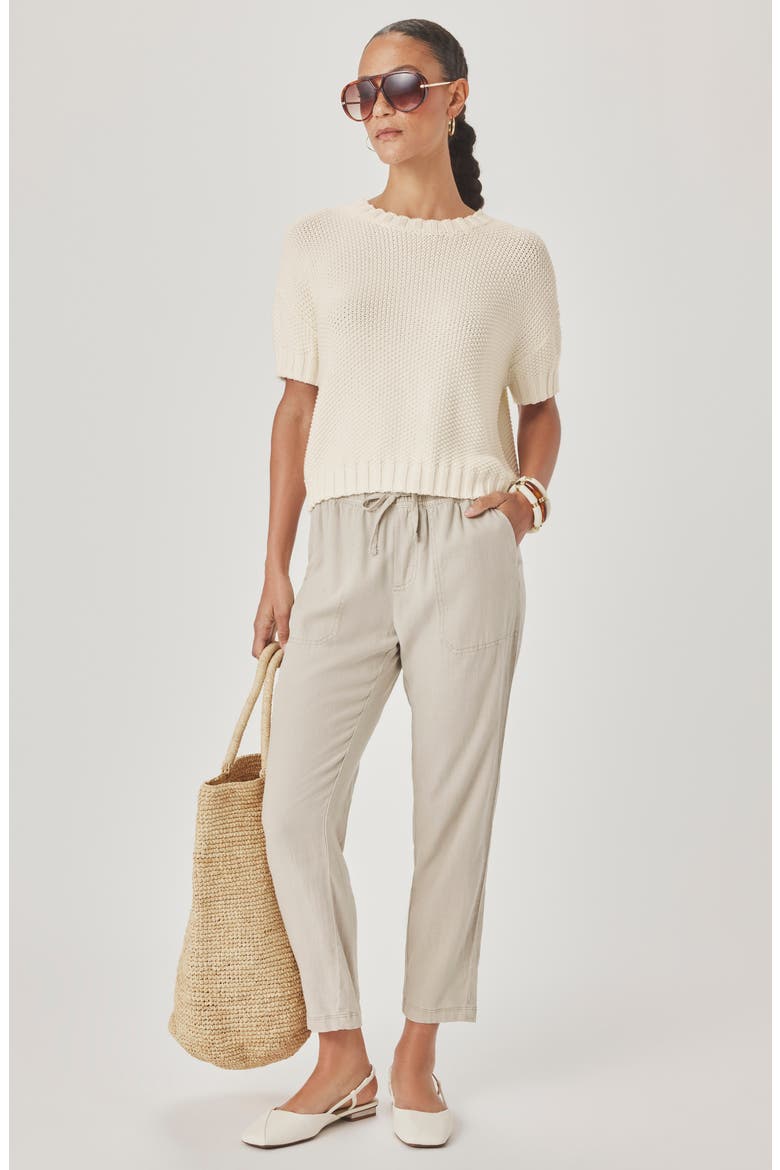 Annmarie Cotton Sweater, Alternate, color, SHELL WHITE