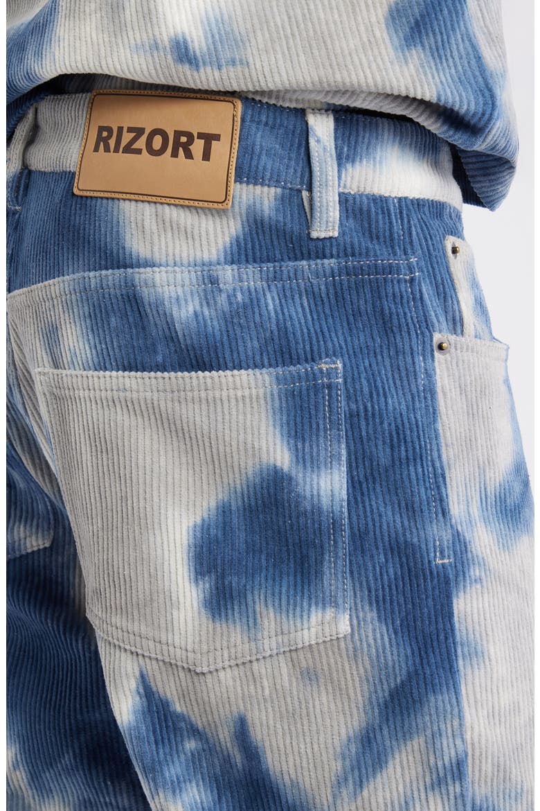 Curtis Tie Dye Cotton Corduroy Pants, Alternate, color, BLUE