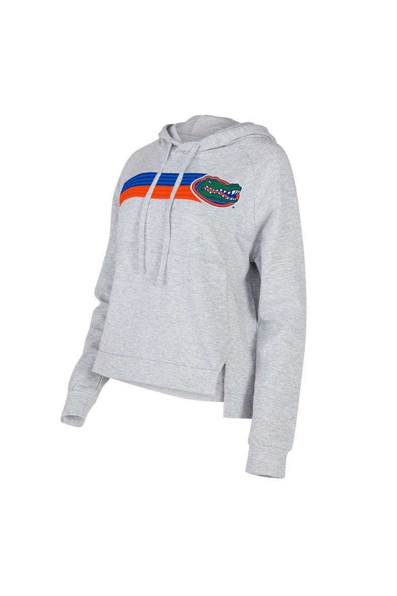 Women's Concepts Sport Gray Florida Gators Cedar Tri-Blend Raglan Pullover Hoodie, Main, color, Gray