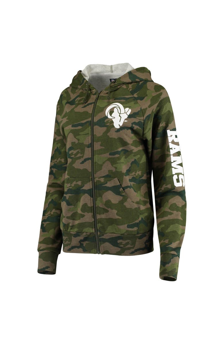 New Era Women's New Era Camo Los Angeles Rams Raglan Full-Zip Hoodie, Alternate, color, Camo