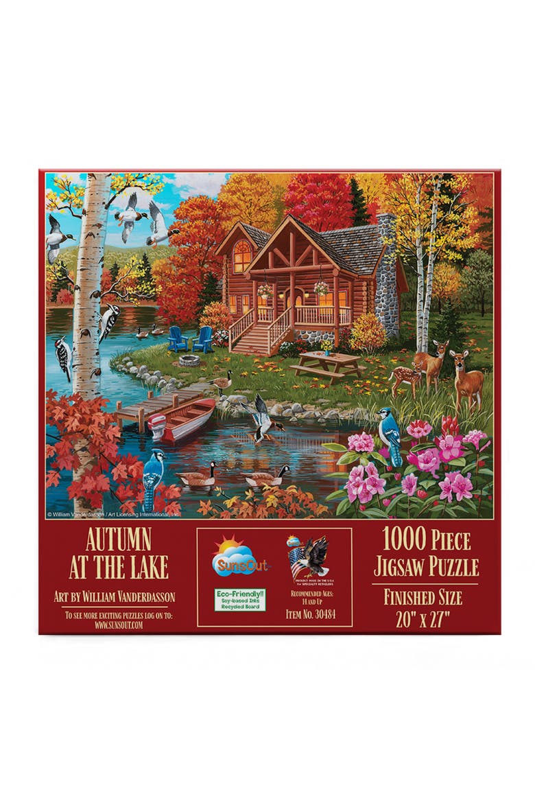 Autumn at the Lake 1000 piece Jigsaw Puzzle for Adults, Alternate, color, Multicolor