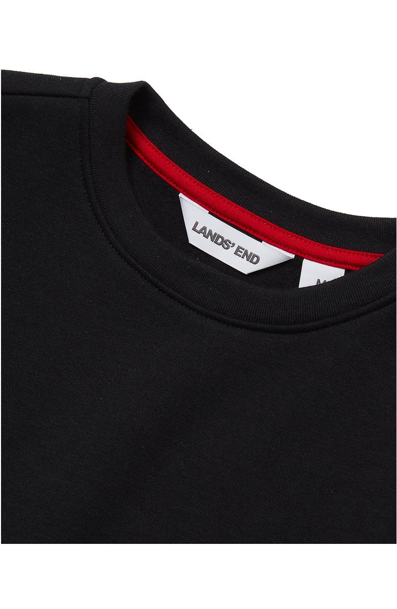 Lands' End Kids Husky Fleece Crewneck Sweatshirt, Alternate, color, True Black