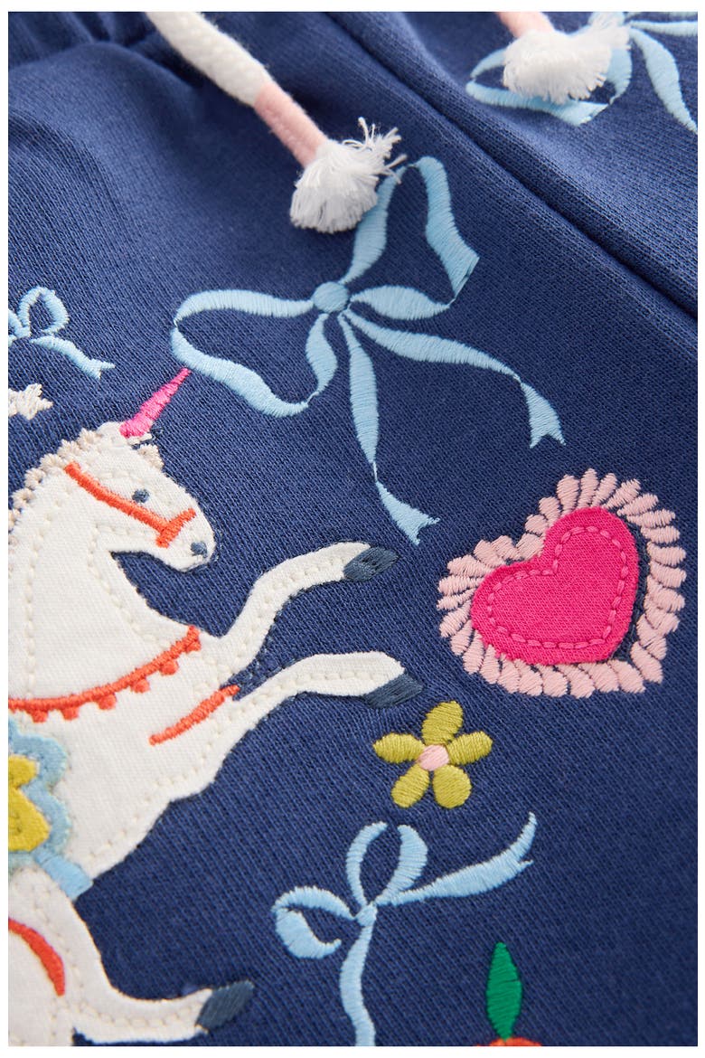 Kids' Bobbie Appliqué Wide Leg Sweatpants, Alternate, color, NAVY UNICORNS
