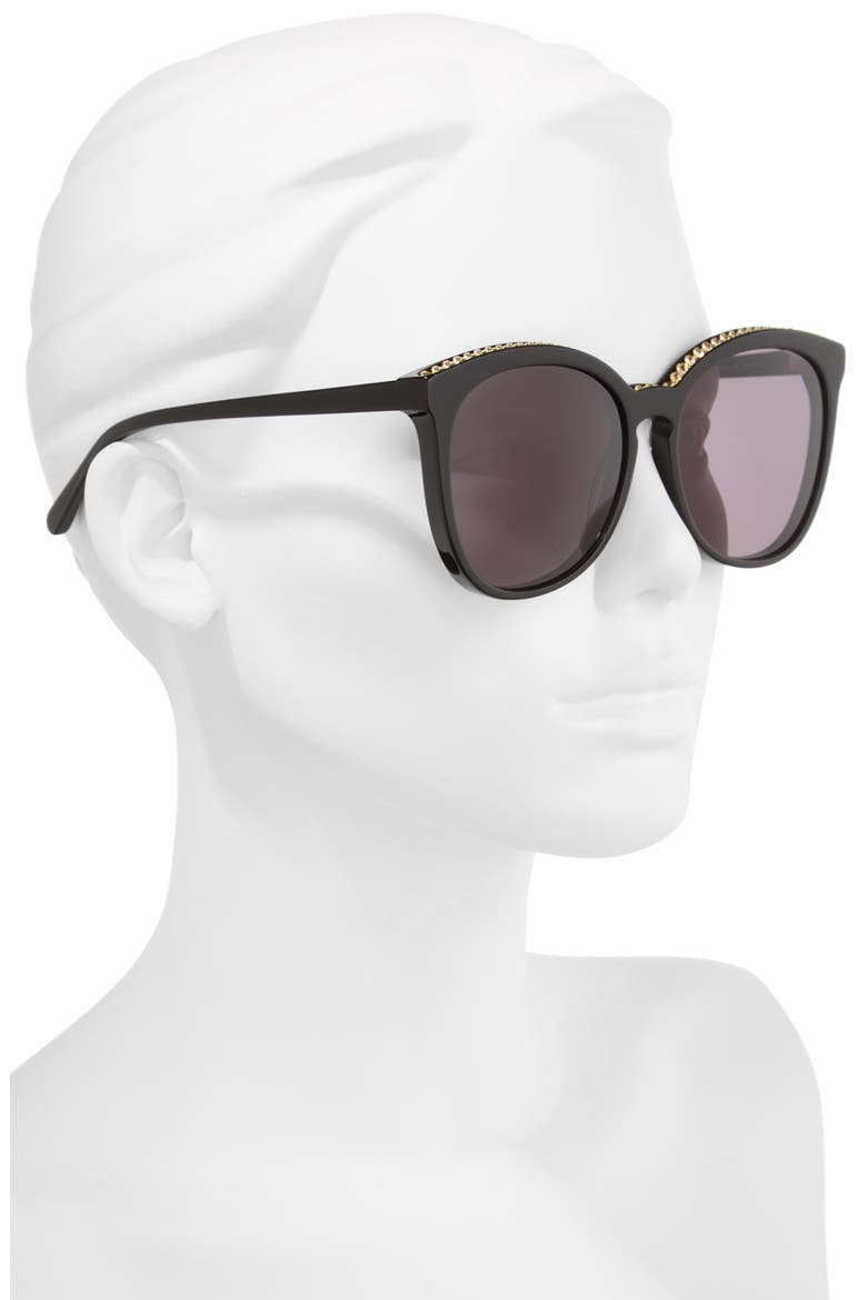 59mm Cat Eye Sunglasses, Alternate, color, BLACK