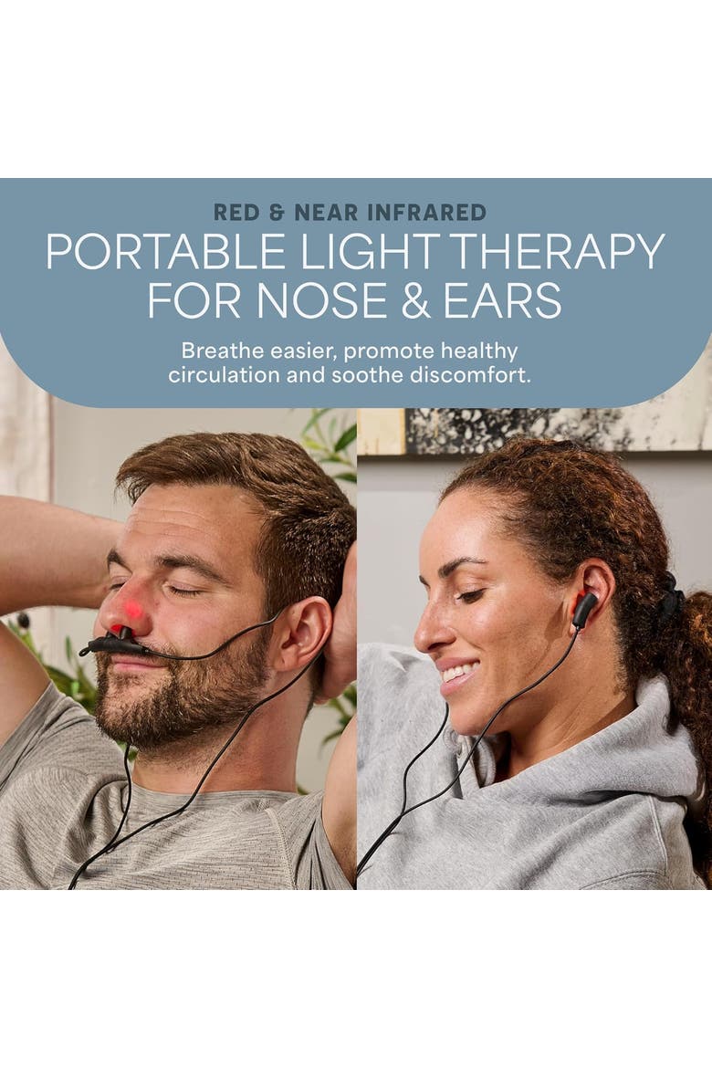 Red Light Therapy Device for Nose & Ears Infrared Sinus Relief, Alternate, color, Black
