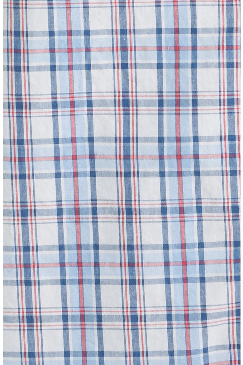 Friday Plaid Cotton Poplin Button-Down Shirt, Alternate, color, WHITE PLAID