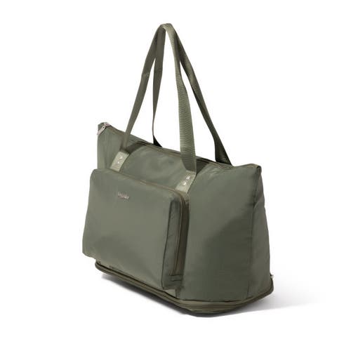 Baggallini Carryall Expandable Packable Weekender Tote Bag In Green