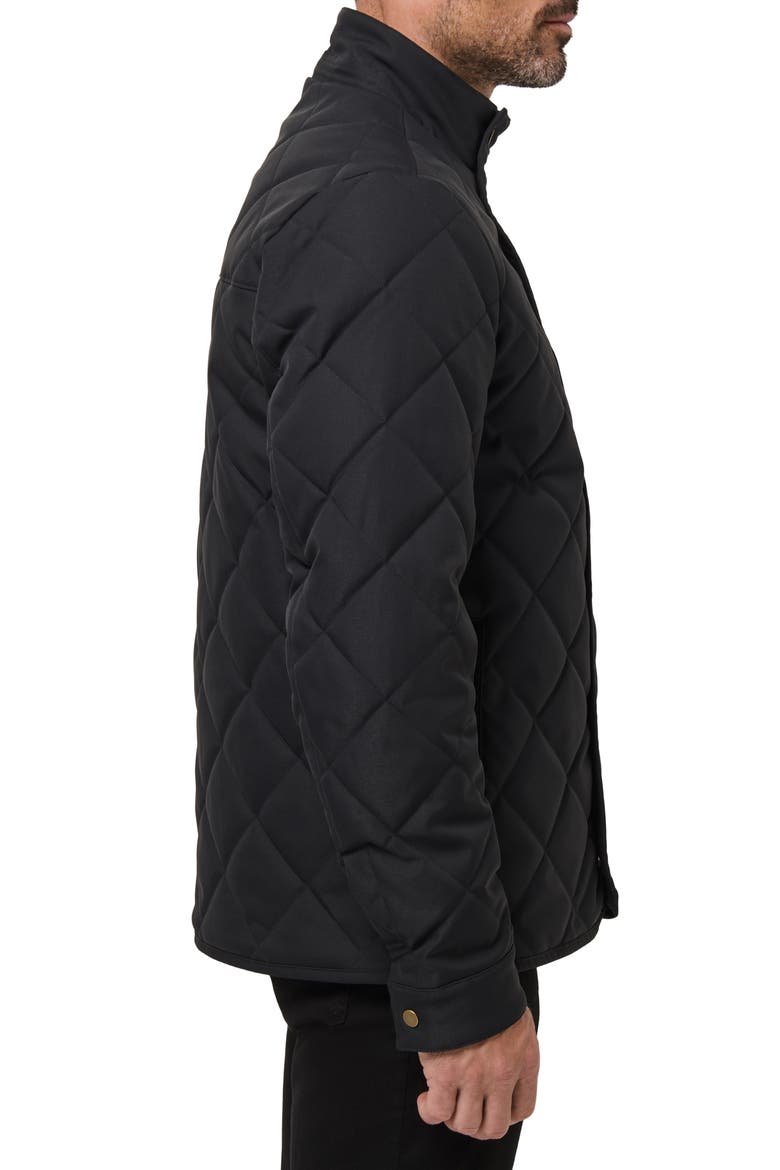 Highlander Quilted Twill Jacket, Alternate, color, BLACK