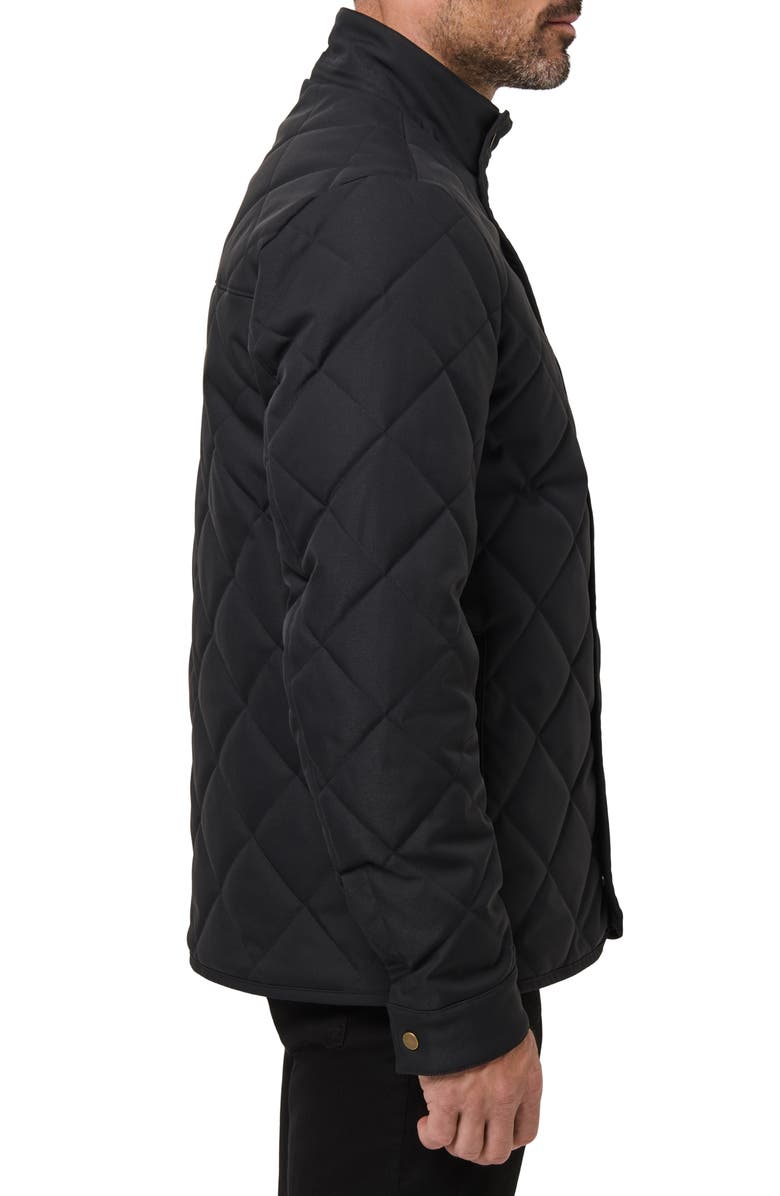 TravisMathew Highlander Quilted Twill Jacket, Alternate, color, Black