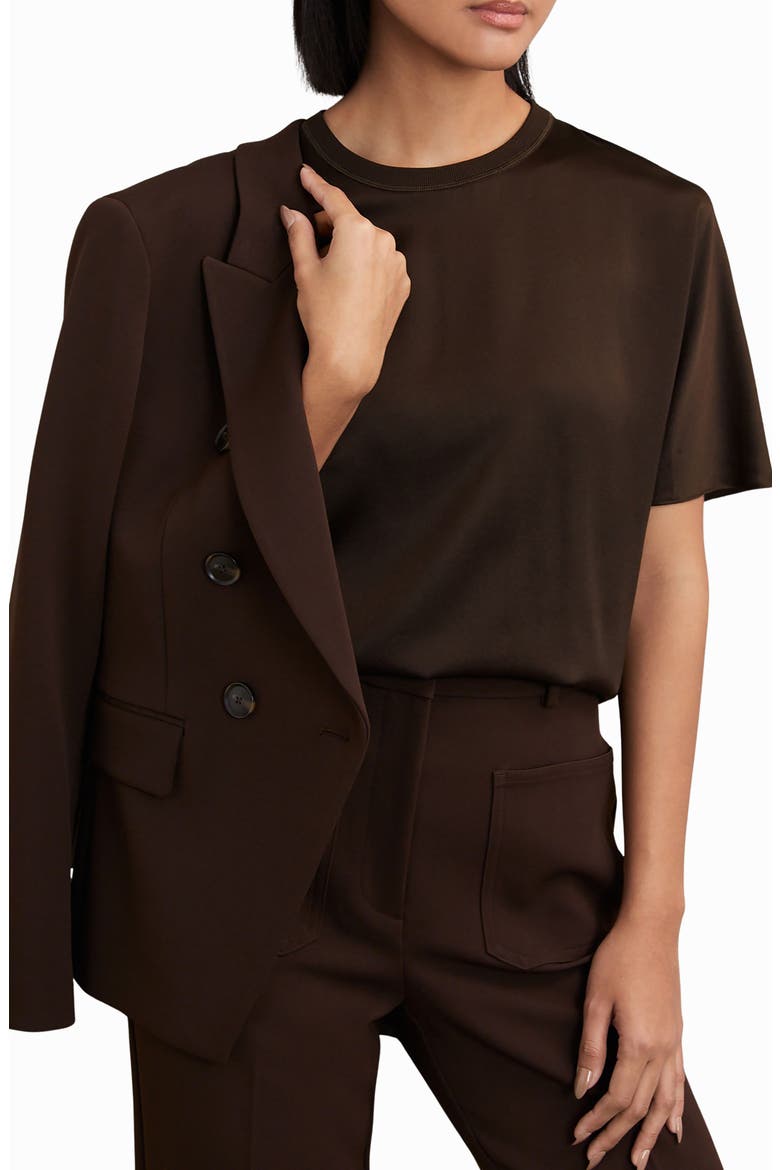 Lena Dolman Sleeve Silk Top, Alternate, color, CHOCOLATE BROWN