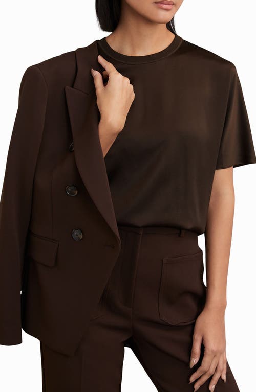 Reiss Lena Dolman Sleeve Silk Top In Black