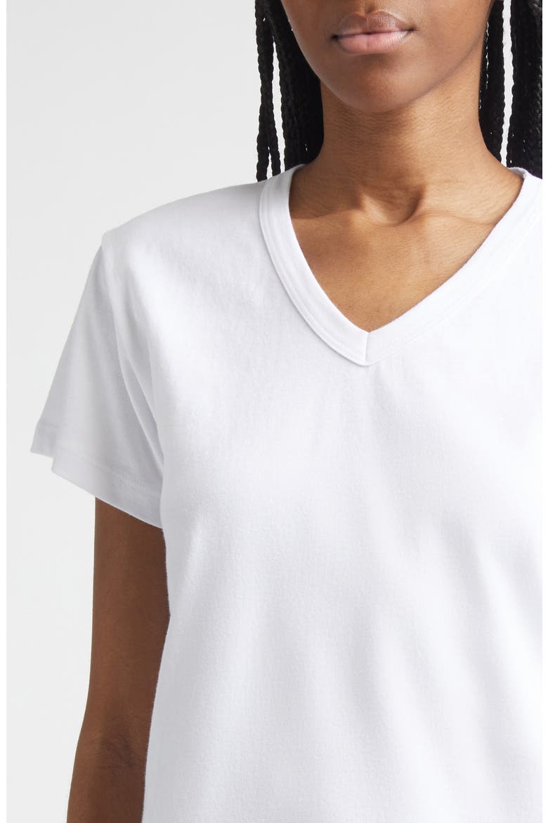 Margo V-Neck Cotton T-Shirt, Alternate, color, WHITE