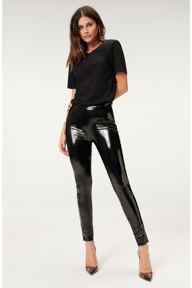 Faux Patent Leather Leggings, Alternate, color, BLACK001
