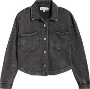 CITY BLUES Crop Knit Shacket