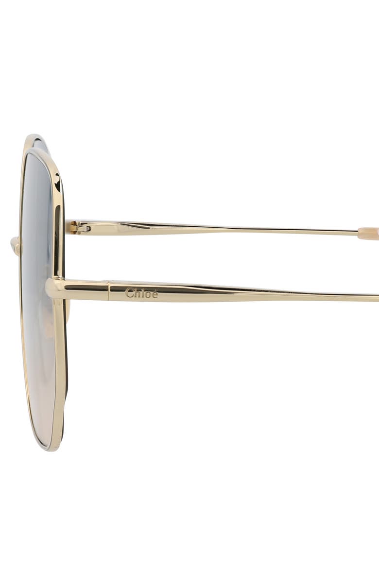 Chloé 60mm Butterfly Sunglasses, Alternate, color, Gold Gold Green