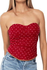 Self-Adore Perla Hand Beaded Embellished Corset Top