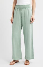 Bella Dahl Smock Waist Wide Leg Pants