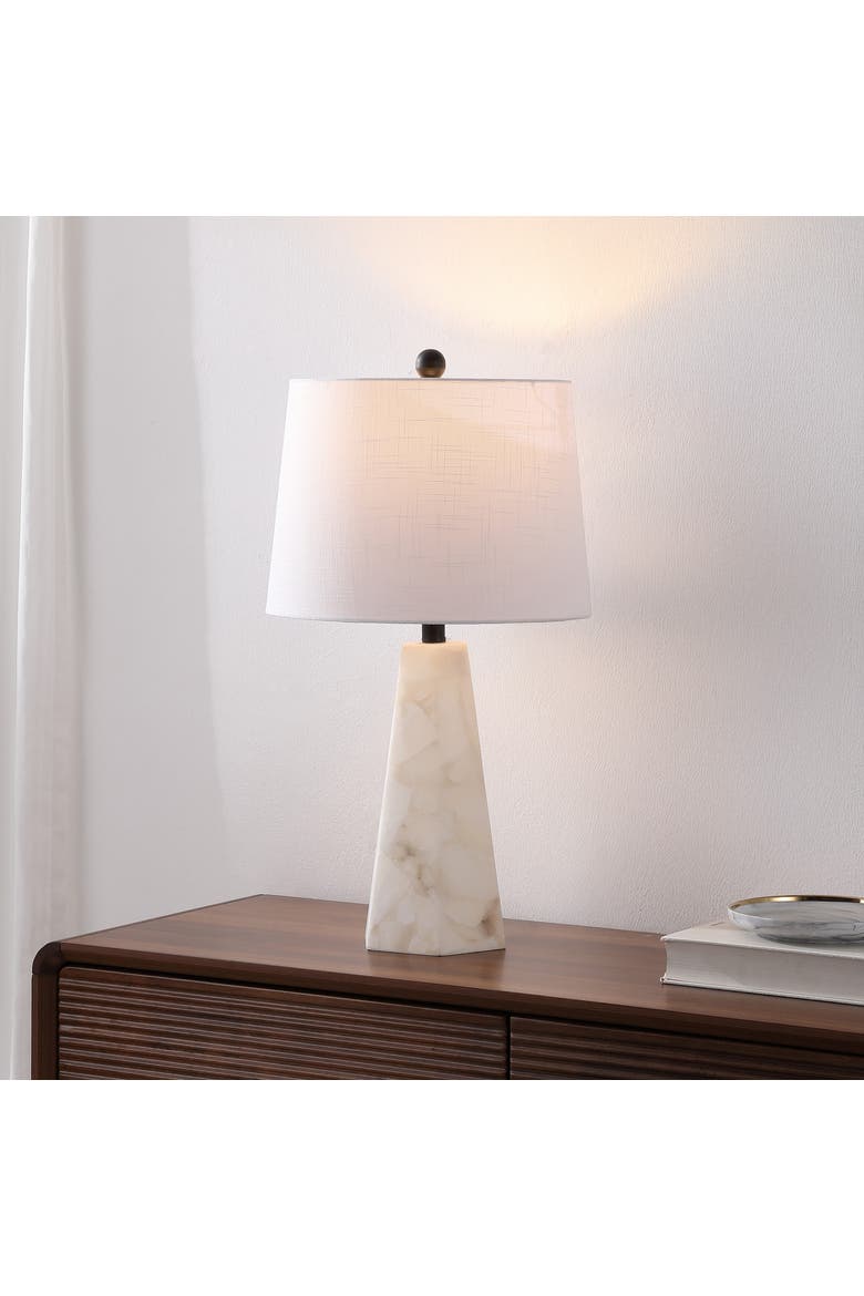 Xio Alabaster LED Table Lamp, Alternate, color, Ivory