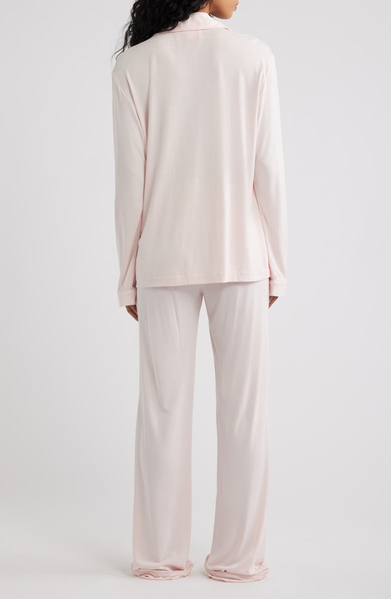 HOUSE OF CB Classic Soft Modal Blend Pajamas, Alternate, color, Pink