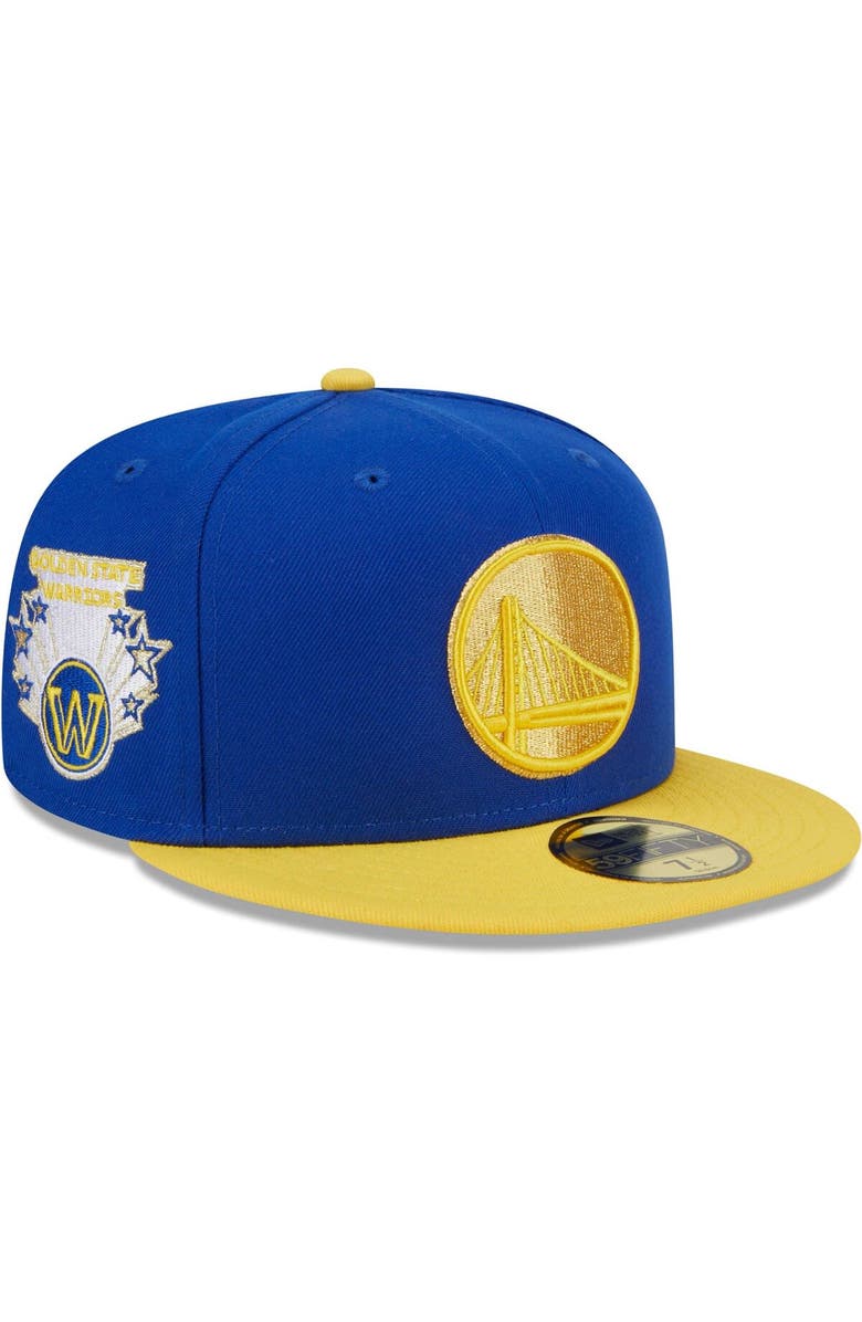 New Era Men's New Era Royal/Gold Golden State Warriors Gameday Gold Pop Stars 59FIFTY Fitted Hat, Main, color, Royal