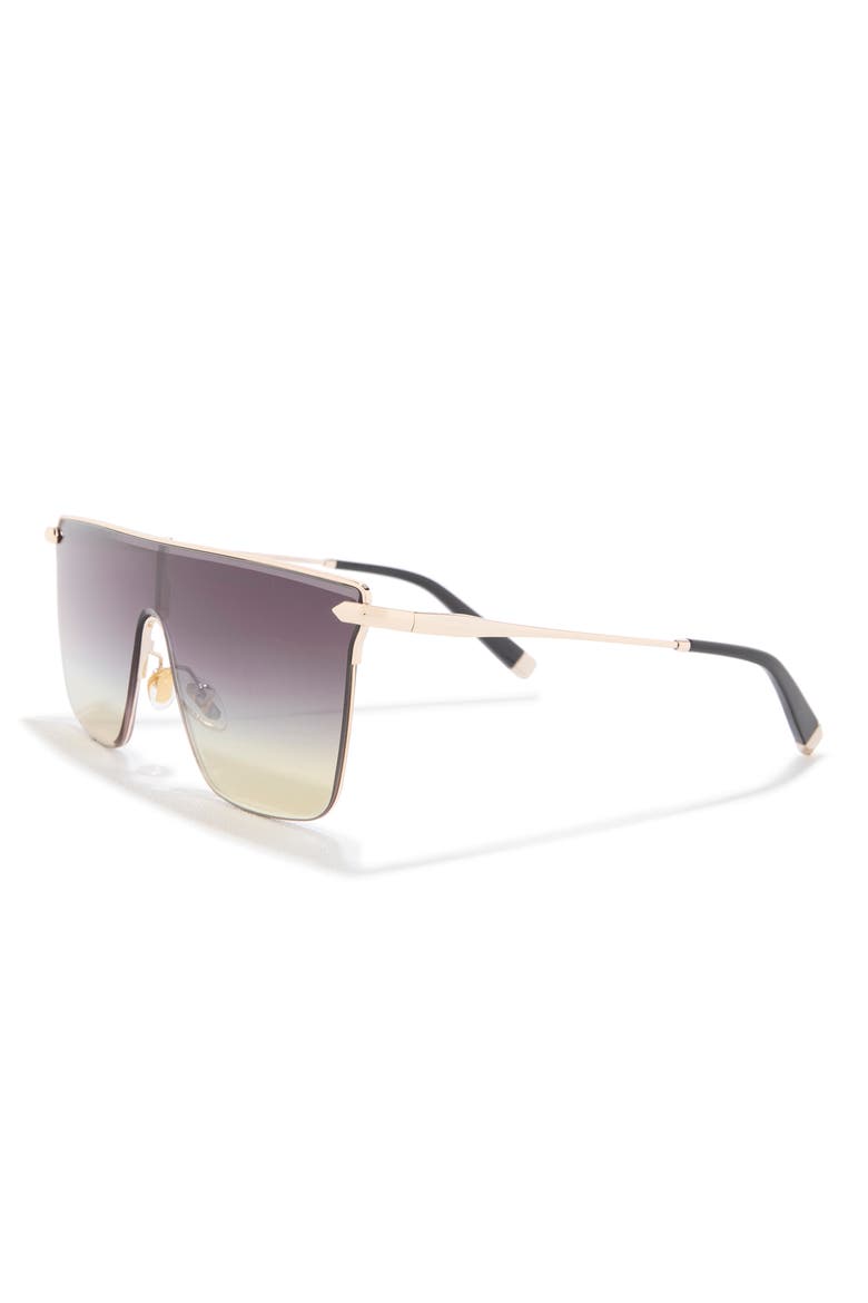 Nightfall Gem 138mm Gradient Shield Sunglasses, Alternate, color, GOLD/ BLACK GOLD