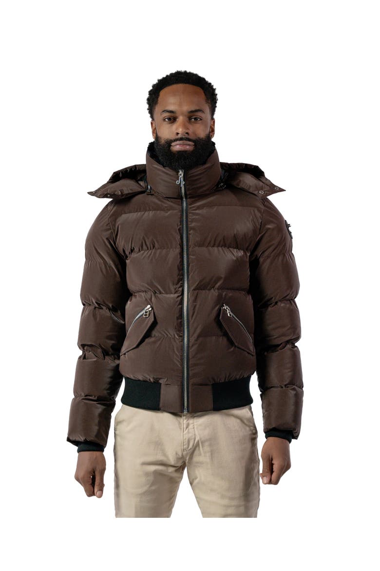 Men's Woody Bomber Quilted Coat, Main, color, MOCHA DIAMOND