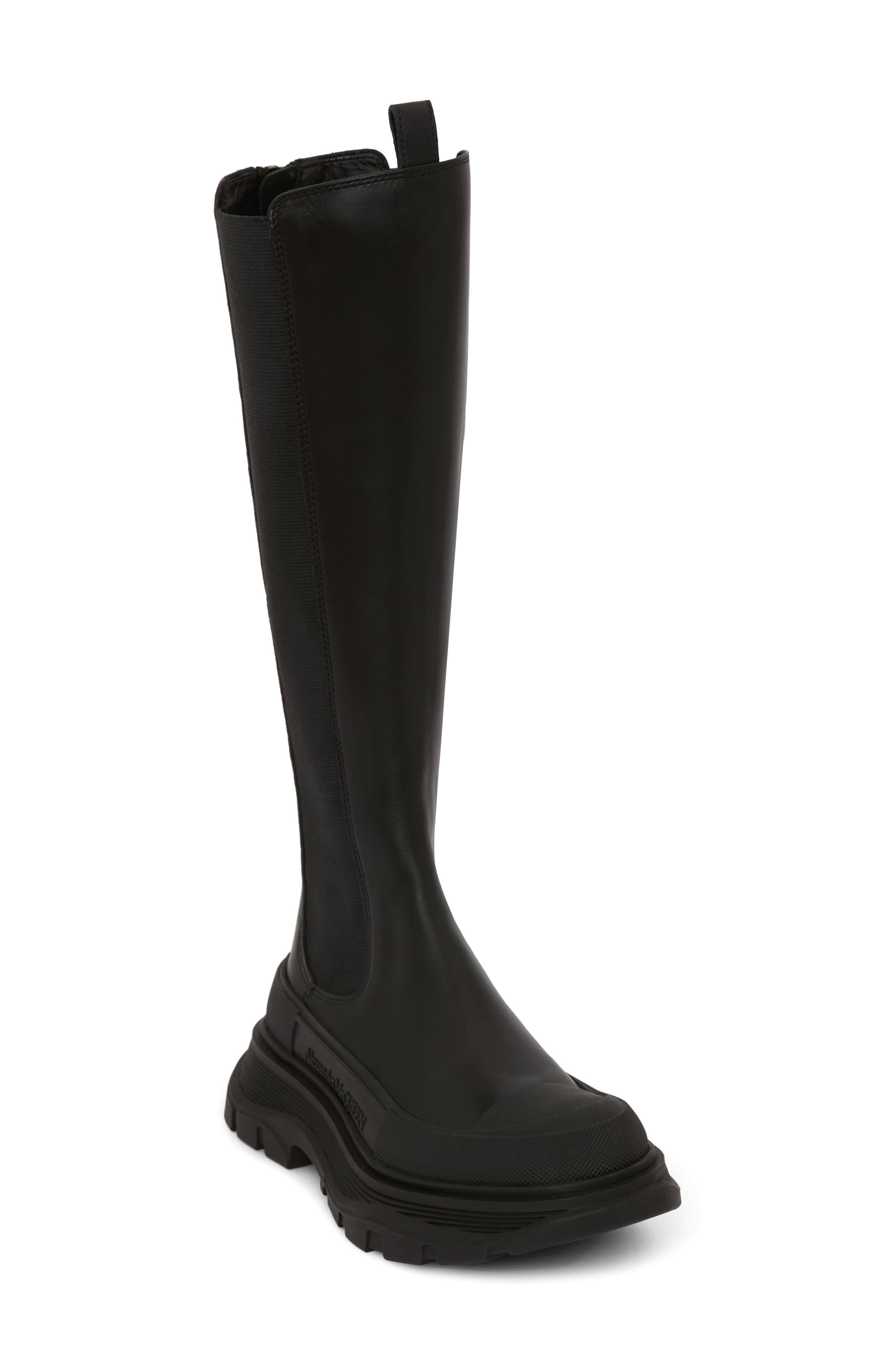 McQueen Alexander McQueen Tread Slick Knee High Boot, Main, color, 